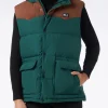 Gilet da uomo in piumino verde