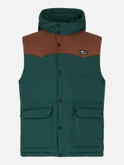 Gilet da uomo in piumino verde