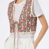 Gilet imbottito da donna ricamato