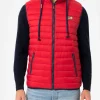 Gilet imbottito rosso da uomo Aspen