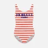 Girl one piece swimsuit with Fiorucci print | FIORUCCI SPECIAL EDITION