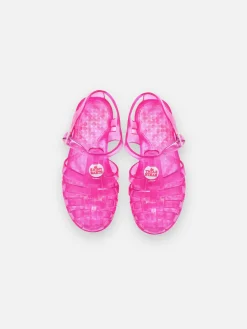 Girls' fluo pink Jelly Sandals