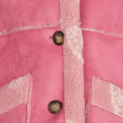 Giubbotto da bambina in shearling con stampa paisley