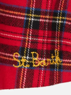 Gonna da bambina in flanella con stampa tartan