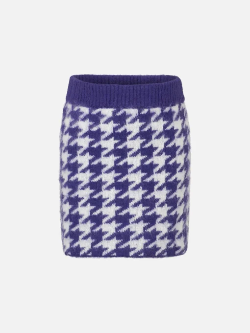 Gonna da bambina in maglia con bottoni gioiello