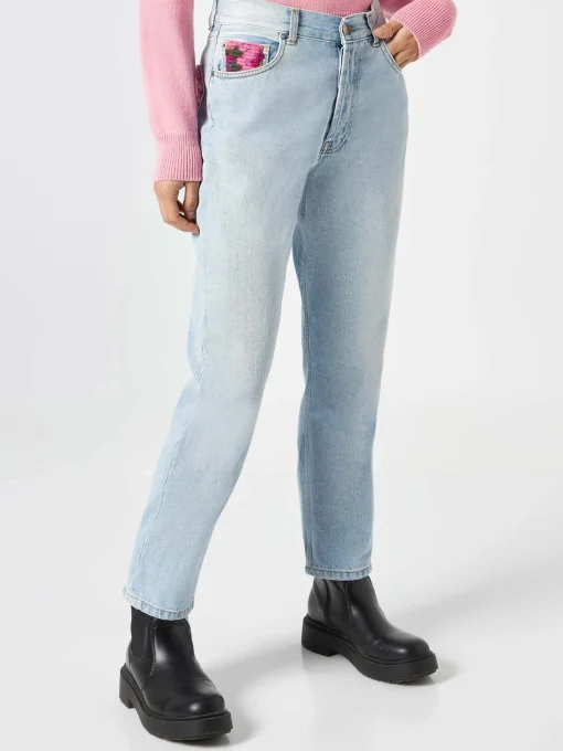Jeans da donna con tasche in crochet