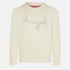 Maglia bianca da bambina con ricamo ali d'angelo