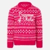 Maglia da bambina girocollo morbida con stampa Fair Isle e ricamo Princess of Chalet