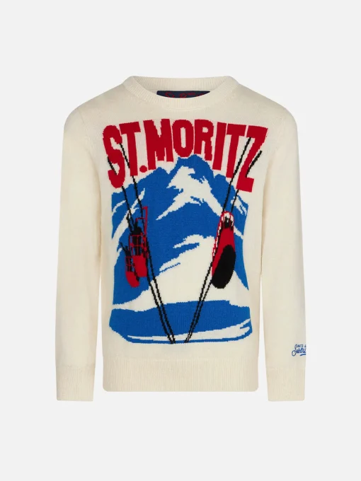 Maglia da bambino con stampa jacquard St. Moritz