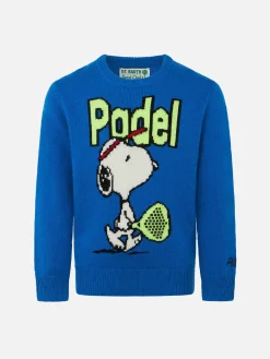 Maglia da bambino girocollo con stampa jacquard padel Snoopy | SNOOPY - EDIZIONE SPECIALE PEANUTS™