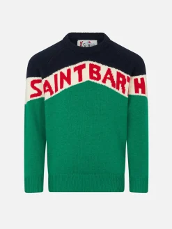 Maglia da bambino girocollo con stampa Saint Barth