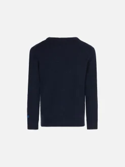 Maglia da bambino girocollo con stampa auto