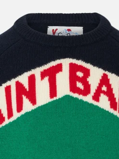 Maglia da bambino girocollo con stampa Saint Barth