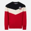 Maglia da bambino rossa e blu con patch