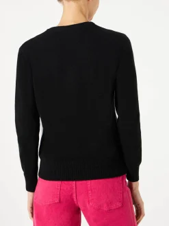 Maglia da donna Aprés Ski nero con scritta degrade