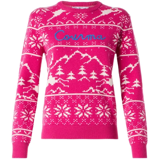 Maglia da donna con fantasia norvegese e ricamo Courma