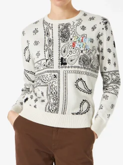 Maglia da donna con ricamo stampa bandana
