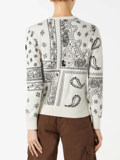 Maglia da donna con ricamo stampa bandana