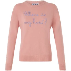Maglia da donna con ricamo Where is my Rosé?
