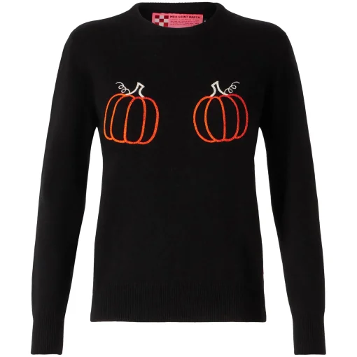 Maglia da donna con ricamo zucche