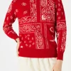 Maglia da donna con stampa bandana rossa