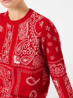 Maglia da donna con stampa bandana rossa
