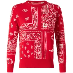 Maglia da donna con stampa bandana rossa
