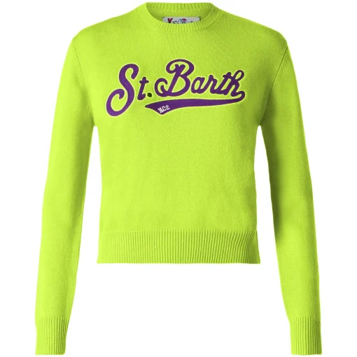 Maglia da donna corto verde acido