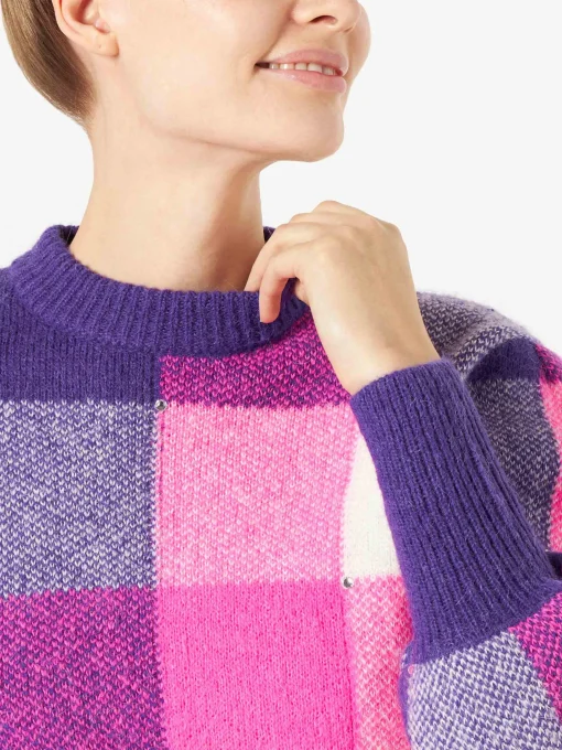 Maglia da donna garzata con strass