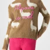 Maglia da donna garzato con Alpaca e ricamo Alpaca is cool