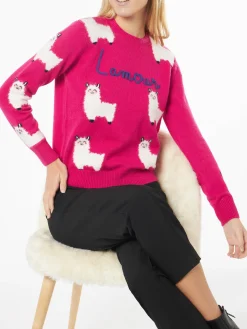Maglia da donna girocollo con ricamo L'Am<3ur