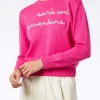 Maglia da donna girocollo rosa fluo con ricamo Non Sarà un'Avventura | EDIZIONE SPECIALE DI NIKI DJ