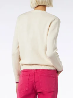 Maglia da donna girocollo bianca con stampa Barbie | EDIZIONE SPECIALE BARBIE