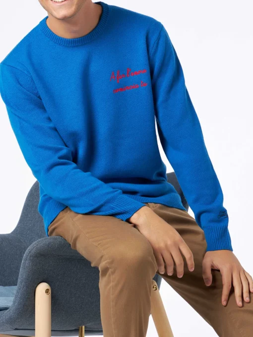 Maglia da uomo con ricamo A far l'amore comincia tu