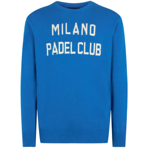 Maglia da uomo con stampa jacquard Milano Padel Club