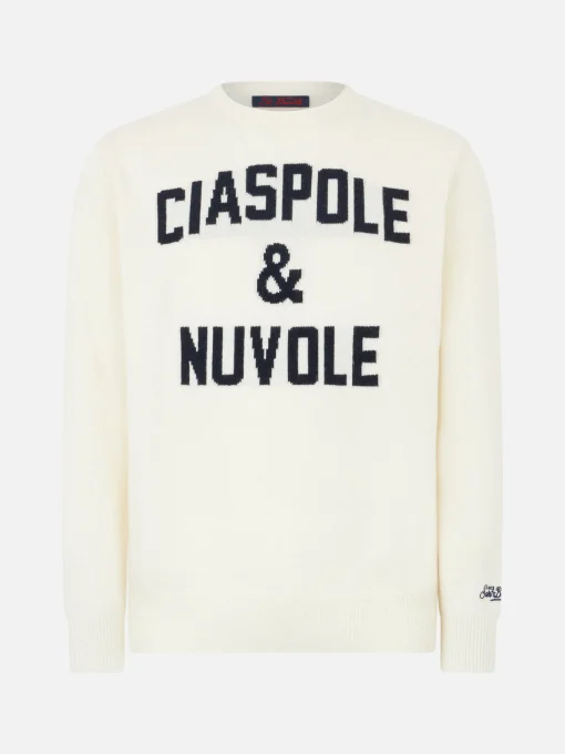 Maglia da uomo con stampa Ciaspole e Nuvole