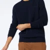Maglia da uomo girocollo blu con ricamo St. Barth