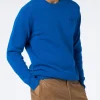 Maglia da uomo girocollo bluette con ricamo St. Barth