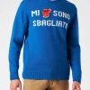 Maglia da uomo girocollo con stampa jacquard Mi sono sbagliato