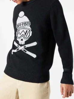 Maglia da uomo nera Teschio Off piste