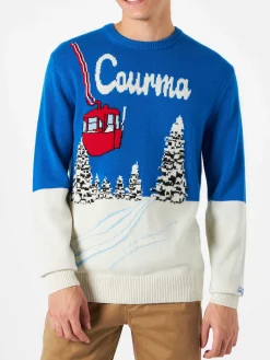 Maglia da uomo stampa cartolina vintage Courma
