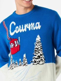 Maglia da uomo stampa cartolina vintage Courma