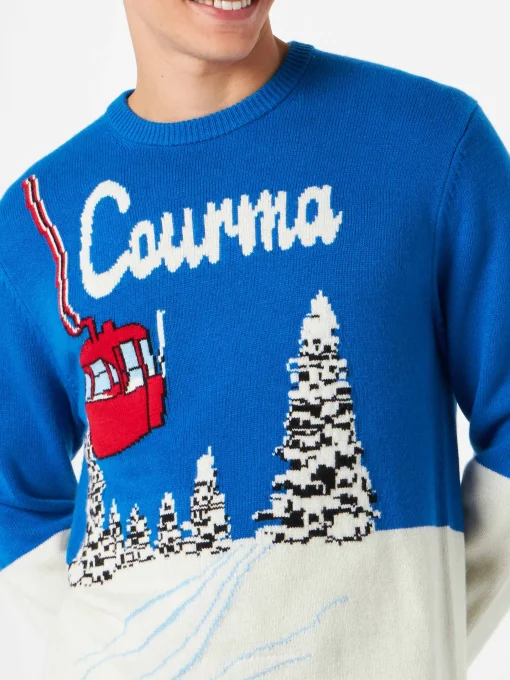 Maglia da uomo stampa cartolina vintage Courma