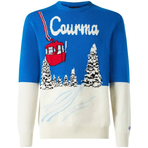 Maglia da uomo stampa cartolina vintage Courma
