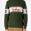 Maglia mezzo collo alto con scritta Verbier