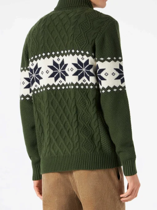 Maglia mezzo collo alto con scritta Verbier