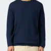 Maglietta da uomo in misto cashmere blu navy Scott