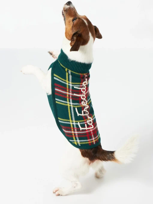 Maglioncino per cani con stampa Tartan