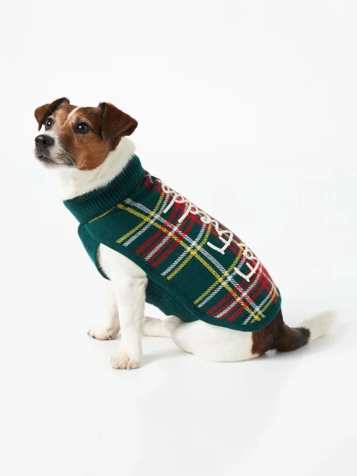 Maglioncino per cani con stampa Tartan