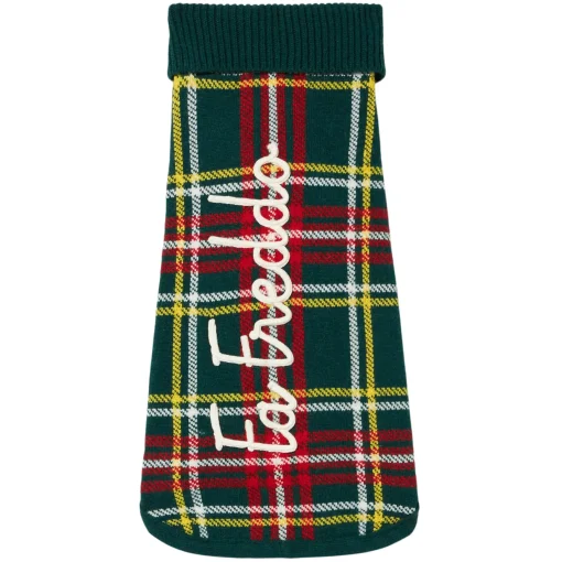 Maglioncino per cani con stampa Tartan